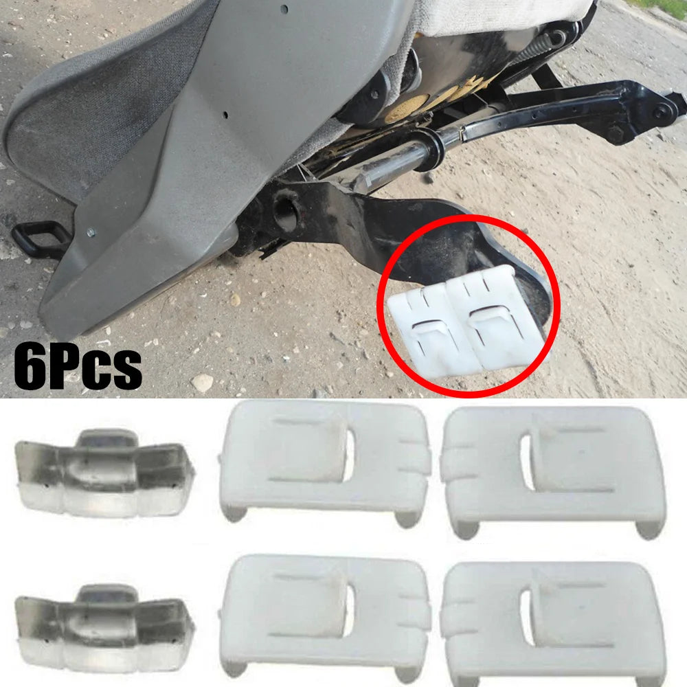 6pcs/set Fastener Rail Runner Clip Bracket Sliders Guide For Audi Seat VW Golf Jetta MK1 MK2 MK3 435881203A 171881213B 191881213 Peaceful Pleasures Health and Wellness 6pcs