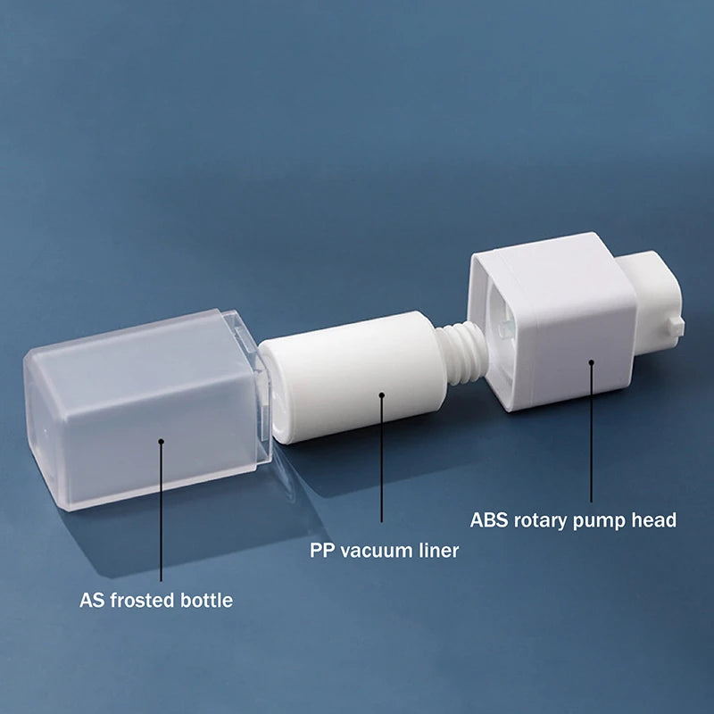15/30/50ml Square Vacuum Bottle Press Lotion Empty Dispensers Liquid Foundation Makeup Portable Lady Essence Cosmetic Container Peaceful Pleasures Health and Wellness