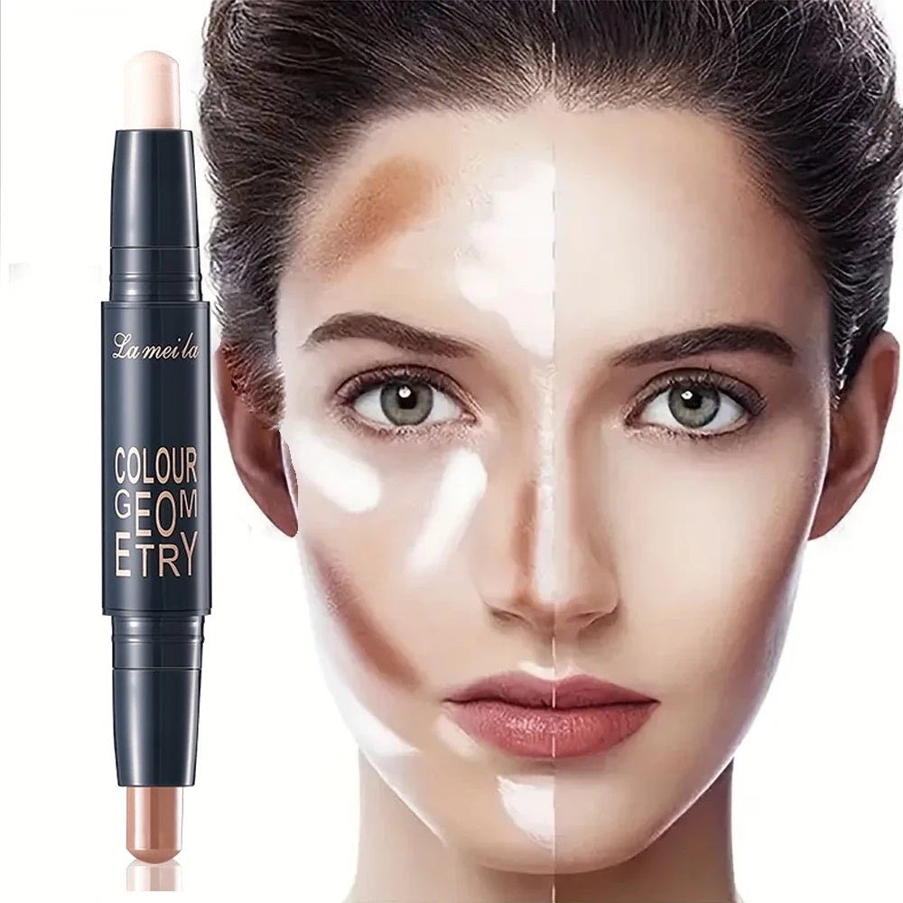 Dual-ended contour stick, facial foundation, concealer, long-lasting dark circles, correcting contour concealer, makeup Peaceful Pleasures Health and Wellness