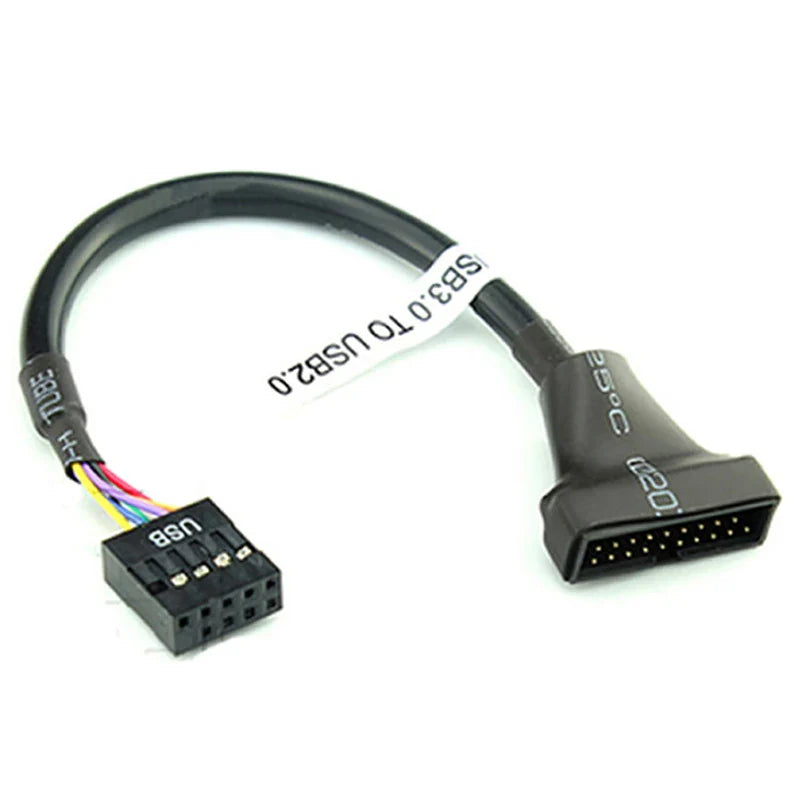 USB 3.0 20-Pin to USB 2.0 9-Pin Motherboard Header Adapter