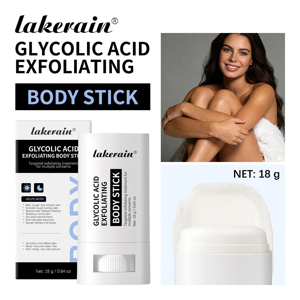 Glycolic Acid Exfoliating Body Stick Smooth Soften Rough Bumpy Skin Deep Hydration Even Delicate Skin Tone Exfoliating Stick Peaceful Pleasures Health and Wellness Exfoliating Stick