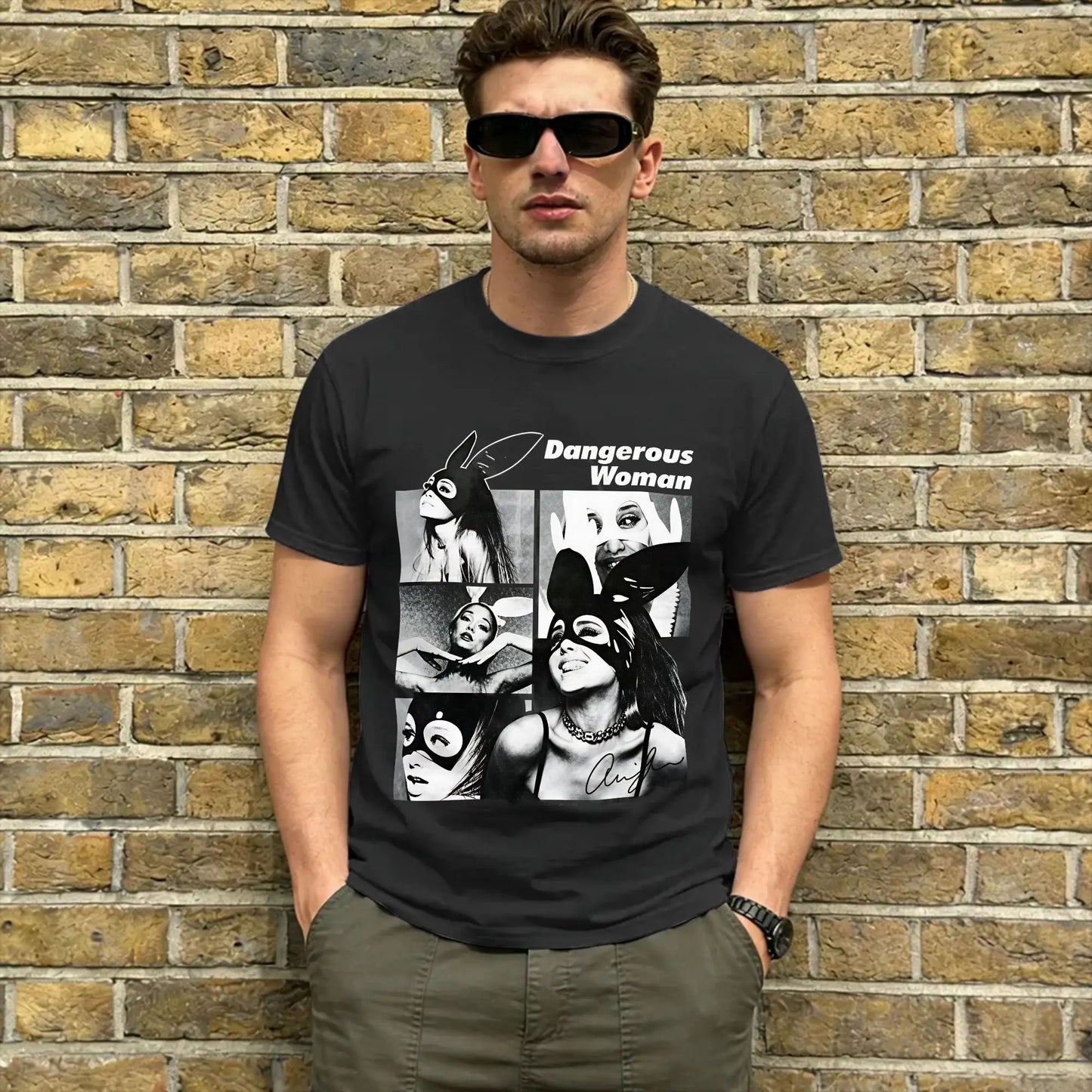 Ariana Grande Dangerous Woman Vintage Men's Graphic T-Shirt