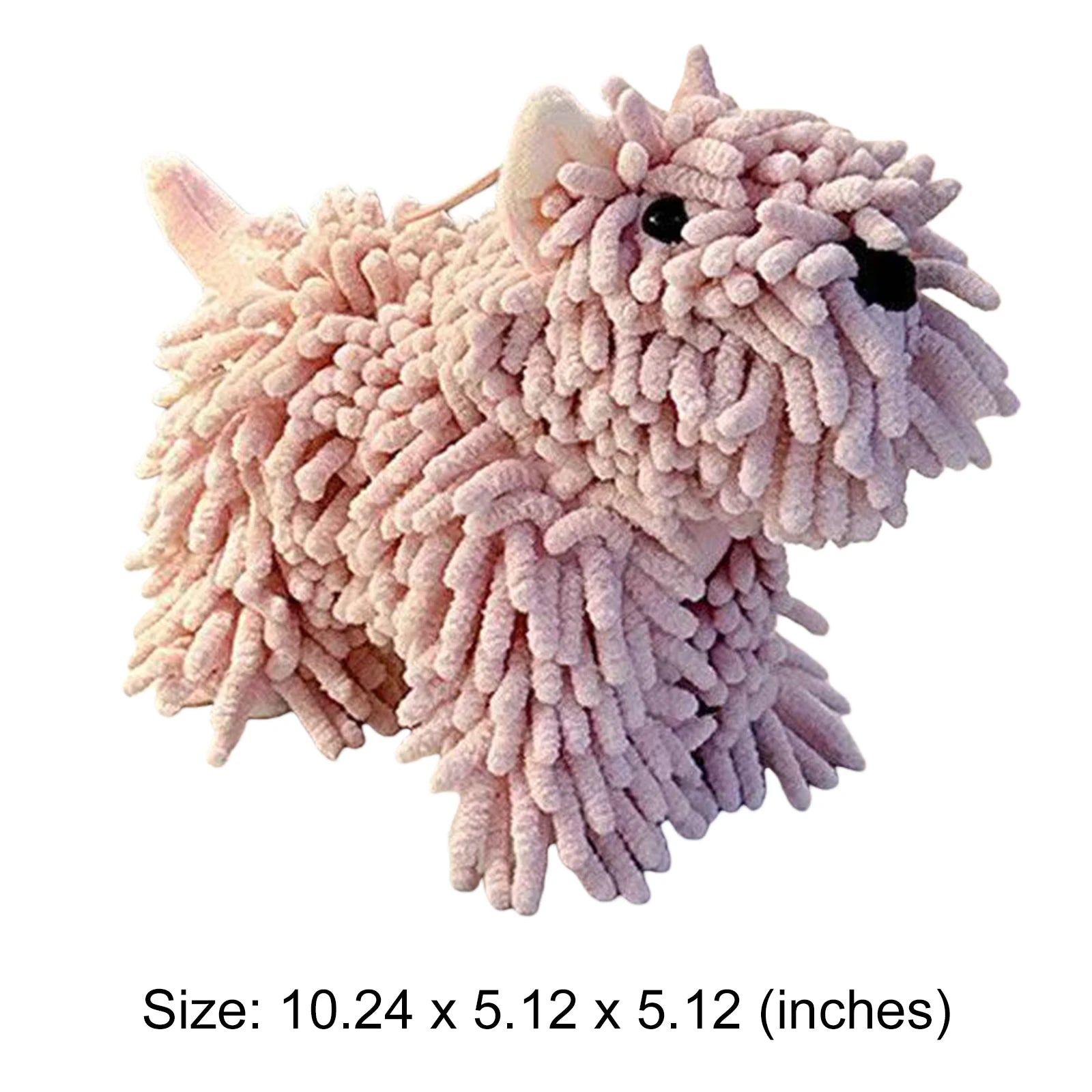 Hanging Hand Dry Towels Chenille Soft Absorbent Cartoon Dog Absorbent Soft Cute Hand Drying Puff Bathroom Kitchen Washstand Peaceful Pleasures Health and Wellness