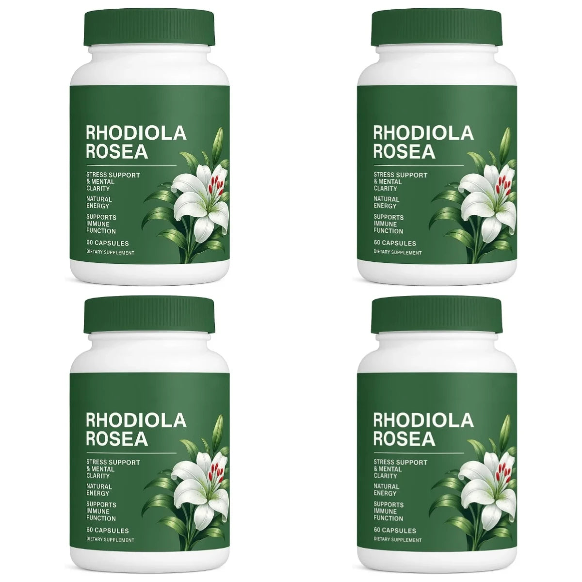 Rhodiola Rosea 500mg Capsules – Energy, Focus & Adaptogen | 60ct