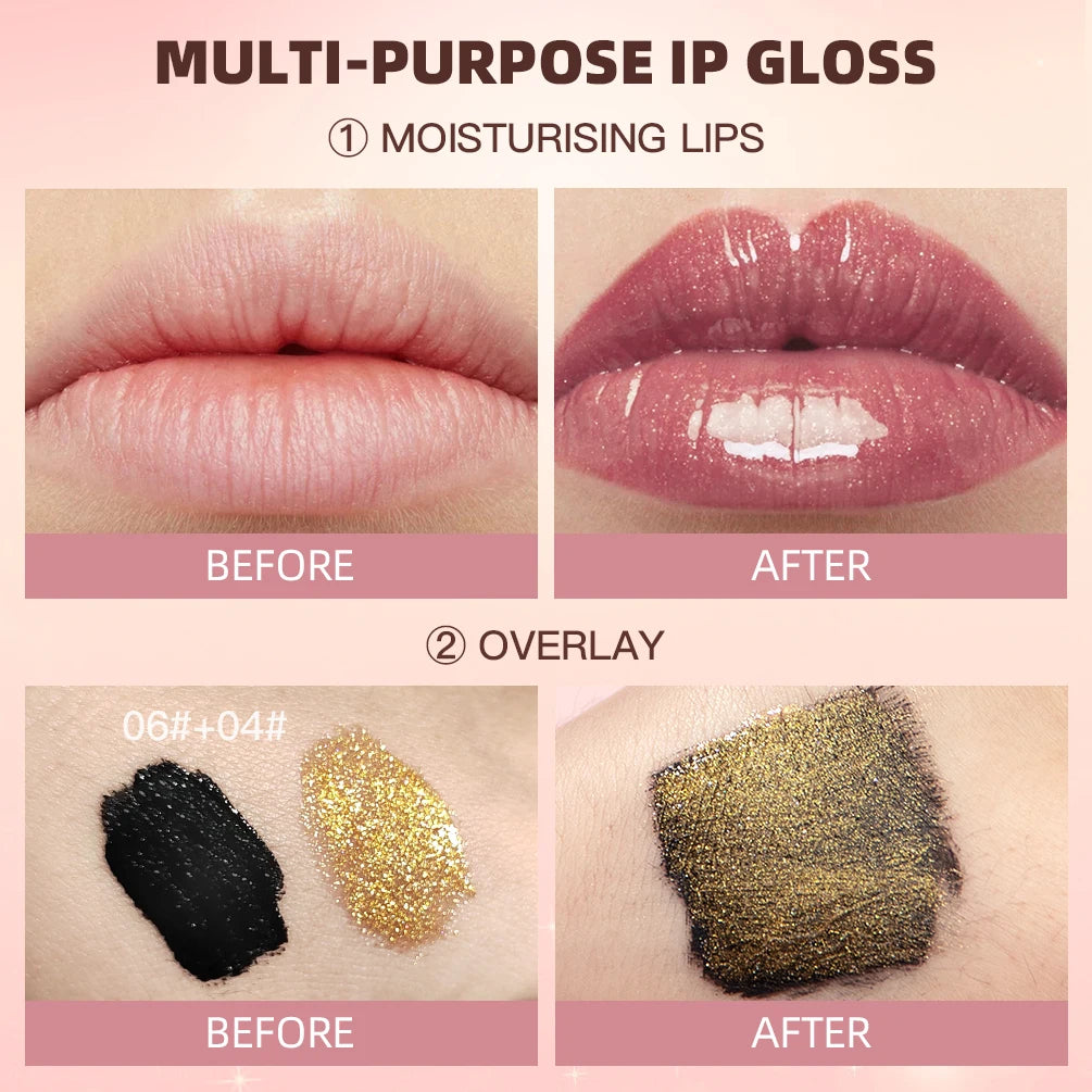 QIBEST Shimmer Diamond Lip Gloss Makeup Mirror Lip Glaze Liquid Lipstick Long-Lasting Matte Lip Tint Lipgloss Lips Cosmetics Peaceful Pleasures Health and Wellness
