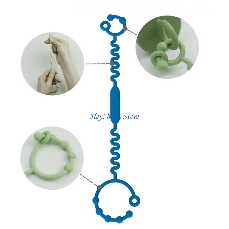 Silicone Baby Bottle Holder Leash | Pacifier & Teether Strap