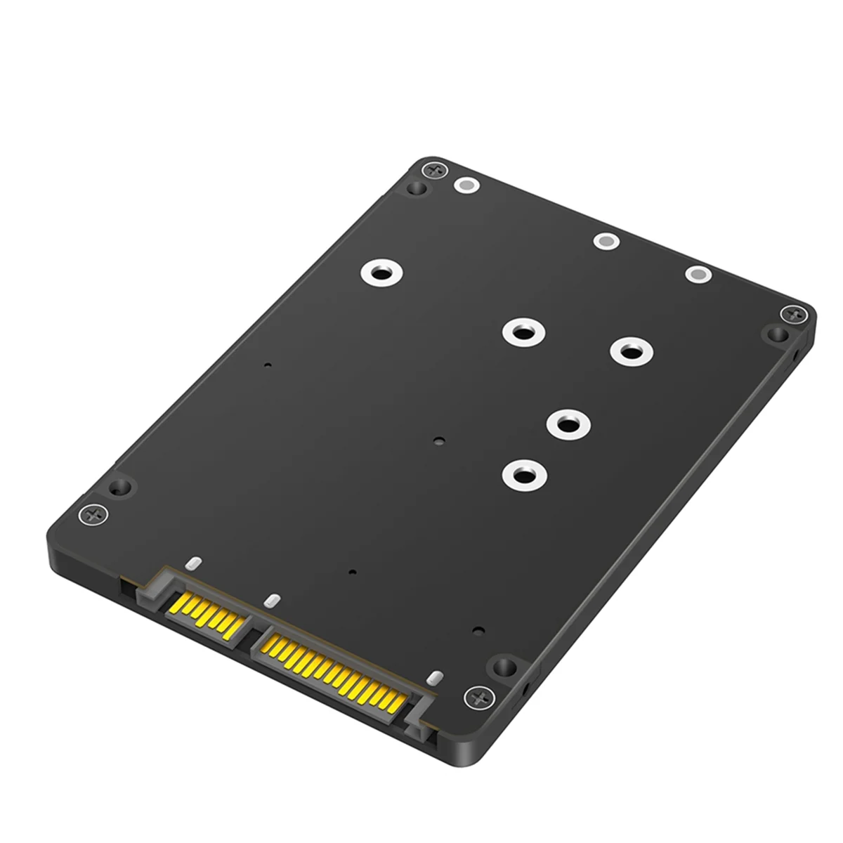 &ABDH& 2 in 1 Combine M.2 NGFF Key B & MSATA SSD to 2.5 SATA3 Adapter with Plastic Enclosure SSD Case Box Peaceful Pleasures Health and Wellness