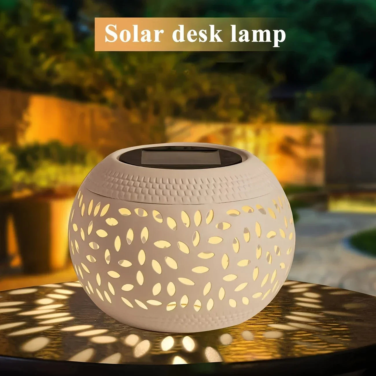 AISITIN Solar Hollow Metal Garden Lamp for Patio & Lawn