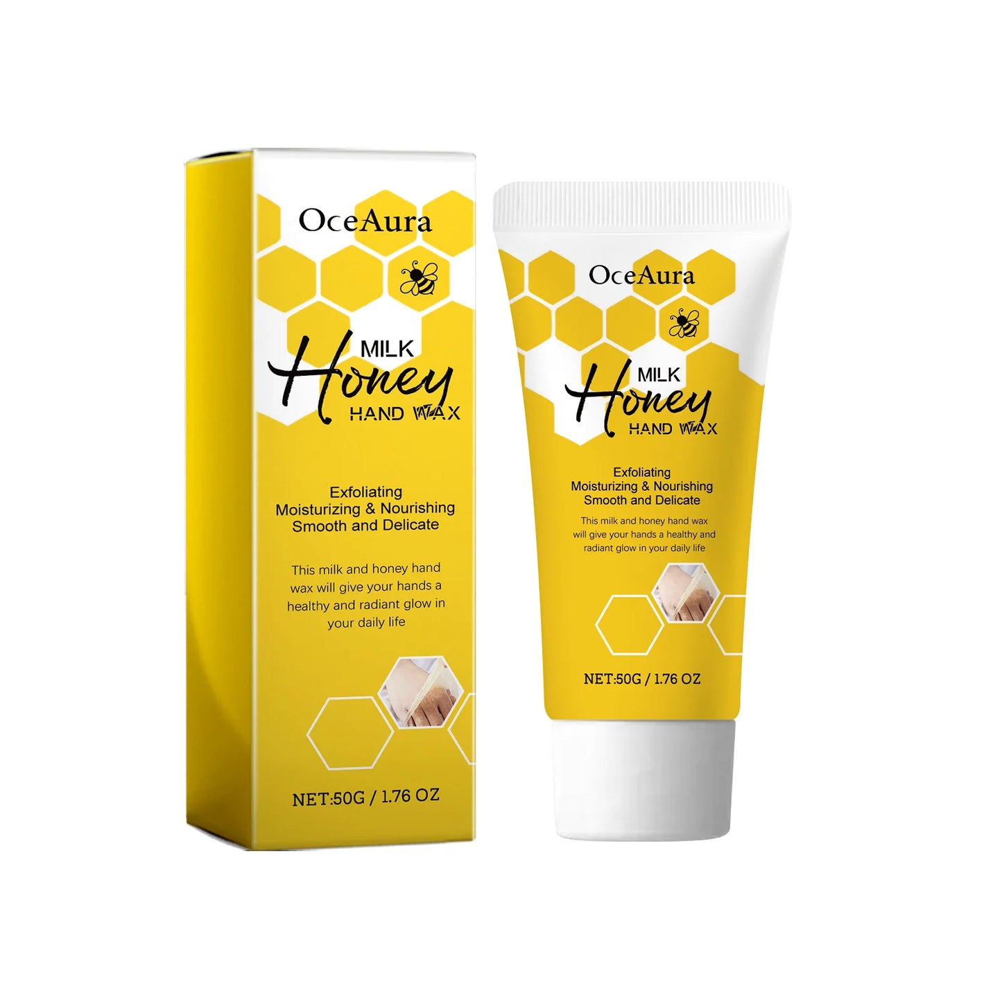 OceAura Milk & Honey Peel-Off Hand Mask | Deep Moisture 50g
