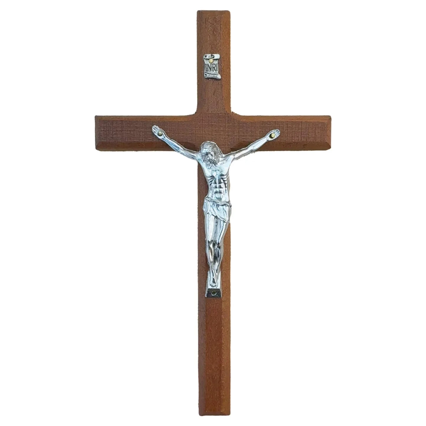 7.8" Hand Carved Wooden Cross – Wall Hanging & Table Decor