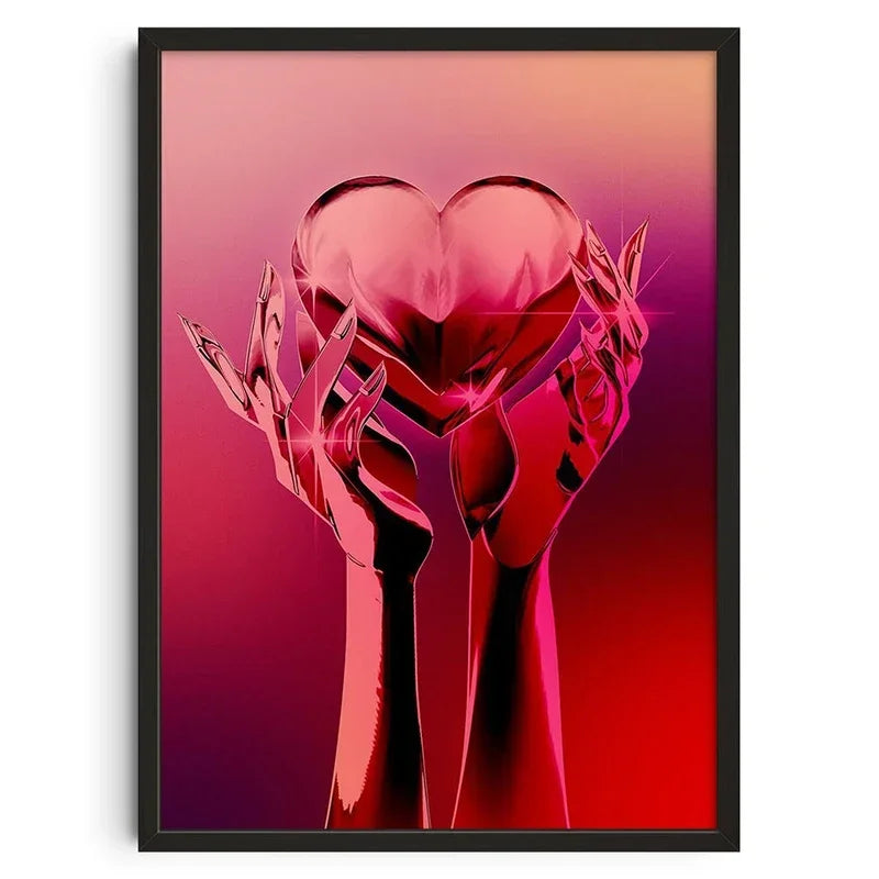 Retro Abstract Canvas Wall Art Print | Home & Living Room Decor