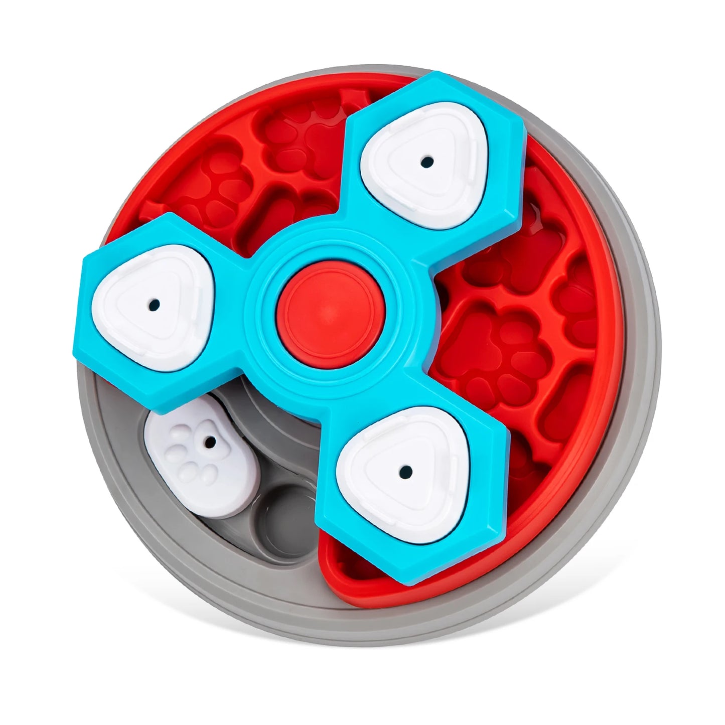2-Layers Dog Puzzle Toys Slow Feeder Food Dispenser Interactive