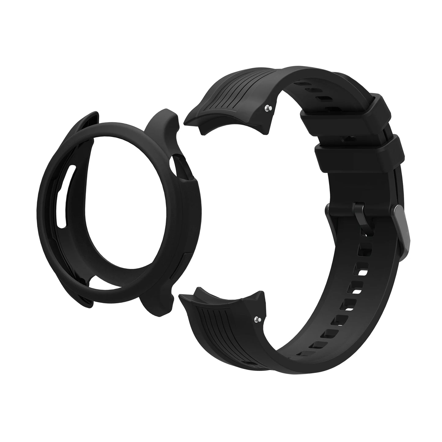 Silicone Sport Strap & Case for Amazfit Balance Watch Band Peaceful Pleasures Health and Wellness Black