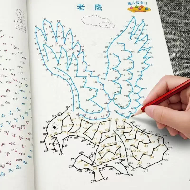 Magic Lines Tracing Workbook Pen Control Kids Painting Puzzle