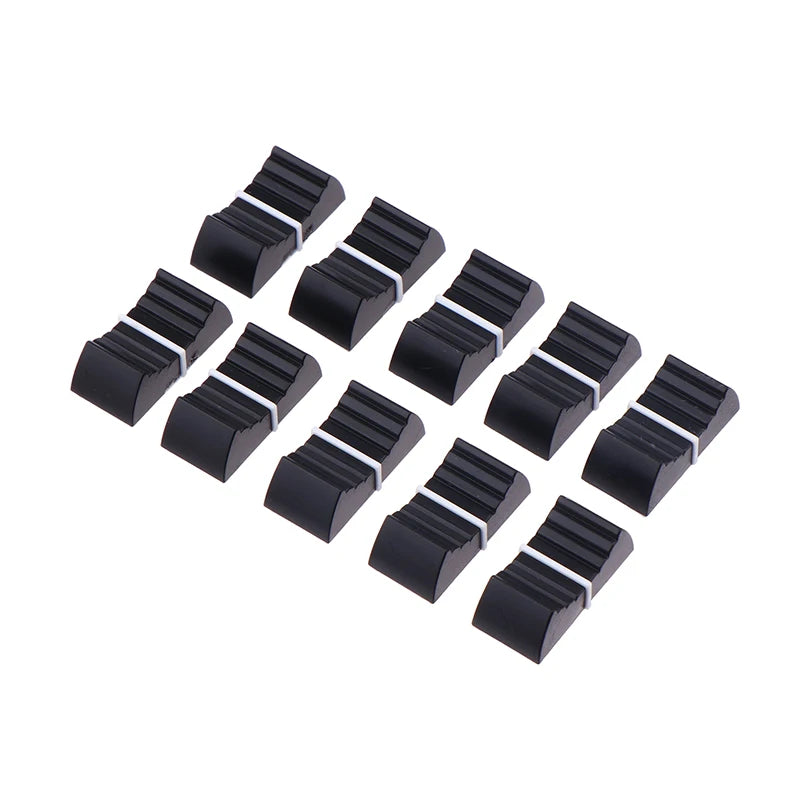 Multicolor Plastic Mixer Push Key Cap Fader Knob Cap Touch Sensitive Slider Ribbed Mixer Desk Switch Knob Cap Length 24.5MM Peaceful Pleasures Health and Wellness Black Other