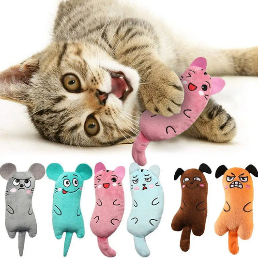 Catnip Plush Cat Toy – Cartoon Expression Crinkle Mouse Plush Cat Toy Oasis Select