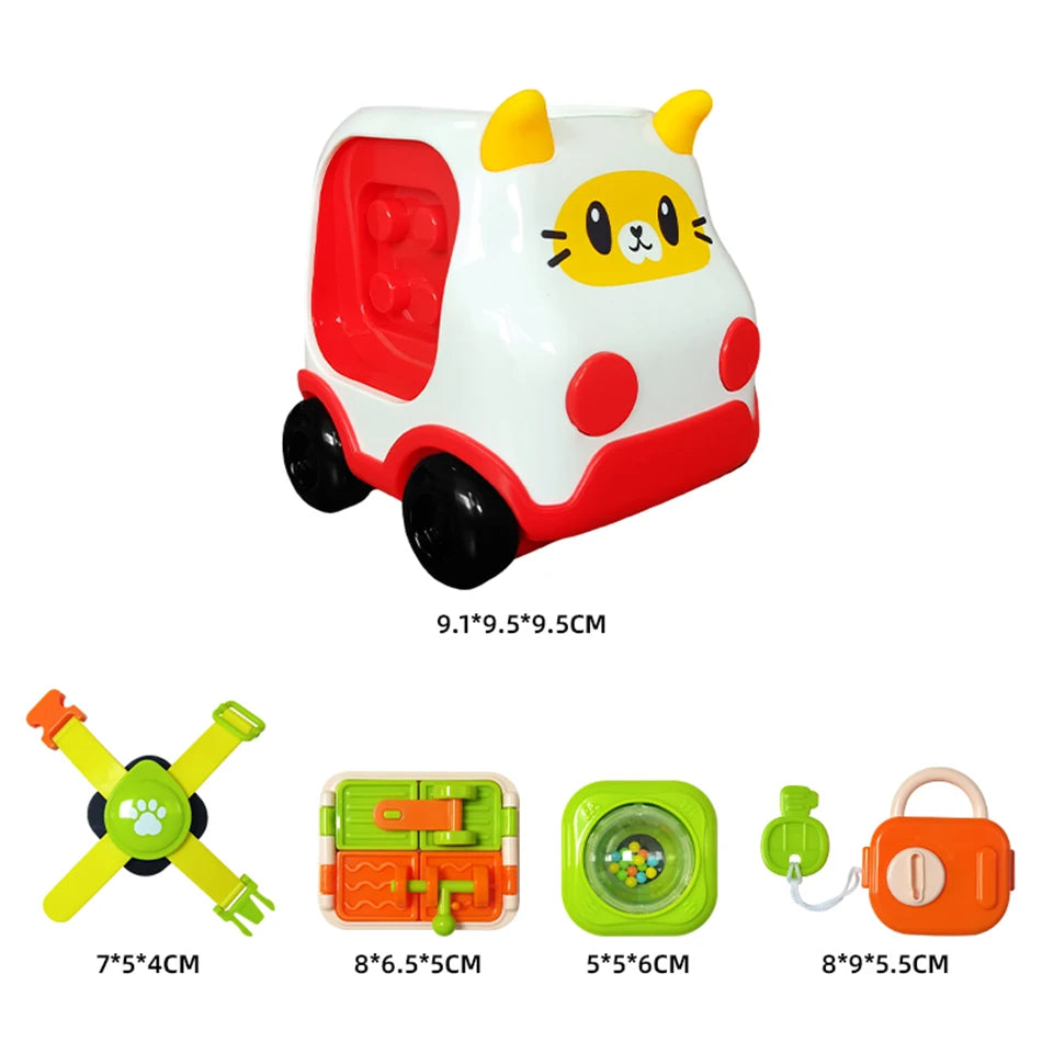 2in1 Baby Busy Ball Cute Car Toys Montessori Education Learning