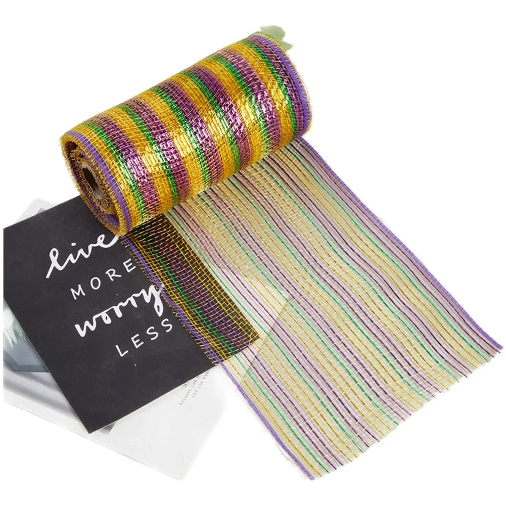 10 Yard PP Mesh Ribbon Roll Christmas Garland Material Holiday