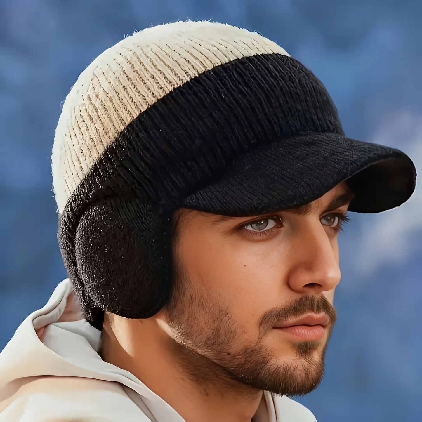 Dual-Tone Knit Baseball Cap - Outdoor Activities | Fashionable Dad Hat with Ear Protection | Perfect for Couples Hats for Men Peaceful Pleasures Health and Wellness