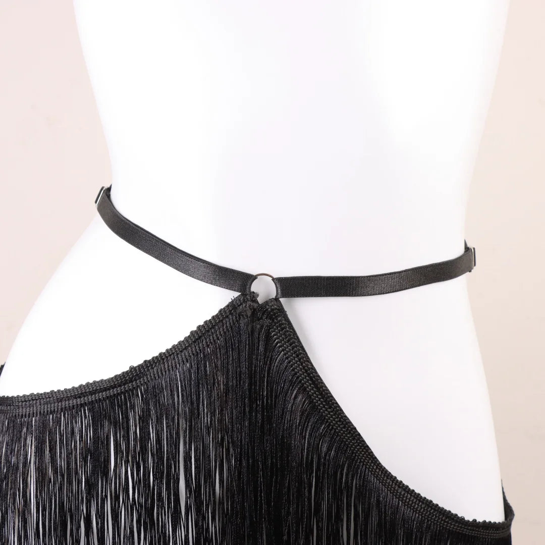 Women's Elastic Tassel Belt Party Dress Halloween Dance Costume Sexy