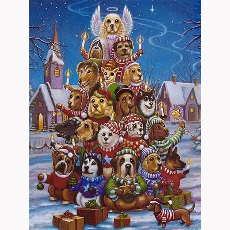 1pc, Santa Claus and Reindeer Canvas Art Print, Vintage Christmas Illustration, Modern Art Decor, Unframed, Horizontal Wall Art Peaceful Pleasures Health and Wellness ZLH5505 60x90cm No Frame