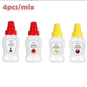 Portable Mini Seasoning Squeeze Bottles for Camping & Lunch
