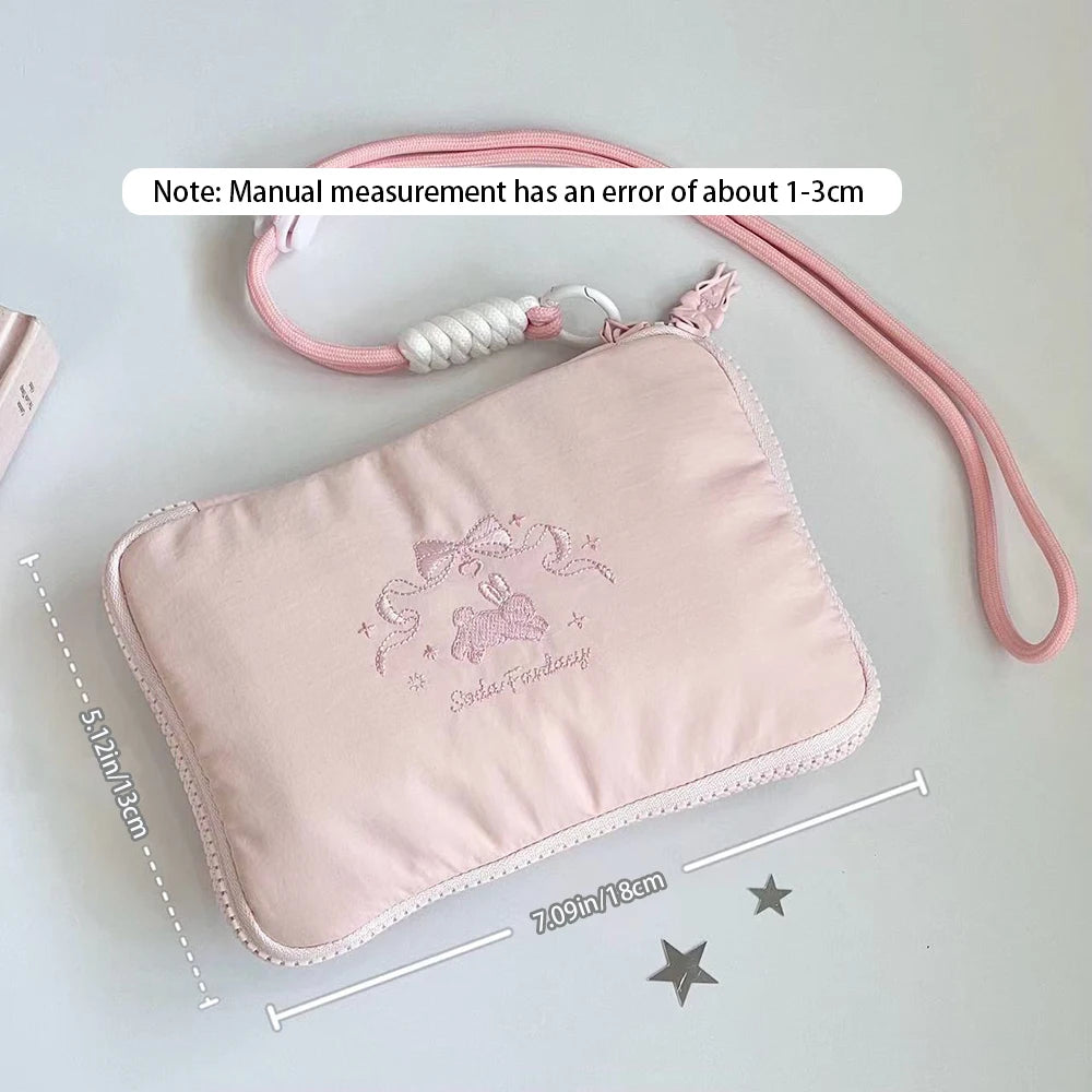 Ballet Rabbit Card Bag ID Storage Neck Hanging Travel Small Passport
