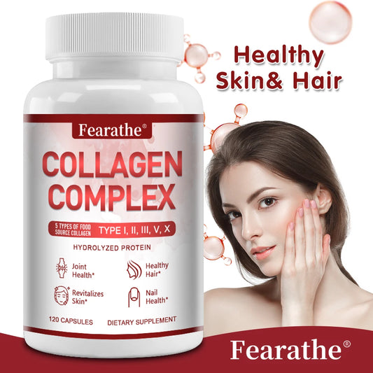 Multiple Collagen - Supports Skin, Hair, Nails and Joints Health, Support Cell Health, Anti-aging, Antioxidant, Women & Men Peaceful Pleasures Health and Wellness