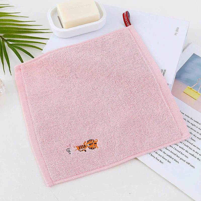 MOONBIFFY Cotton Baby Washcloths | Cartoon Newborn Bath Towel