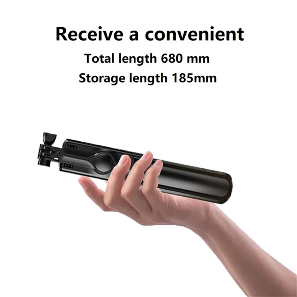 Wireless Selfie Stick Tripod Stand Bluetooth Remote Extendable Tripod for iPhone Mobile Phone Tiktok Live Streaming Peaceful Pleasures Health and Wellness