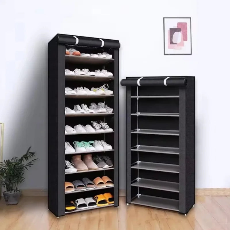 6/8/10 Layers Shoe Rack Organizer Dustproof Shoe Cabinet Multilayer Nonwoven Home Furniture Space-saving Cabinets Shoes Shelf Peaceful Pleasures Health and Wellness