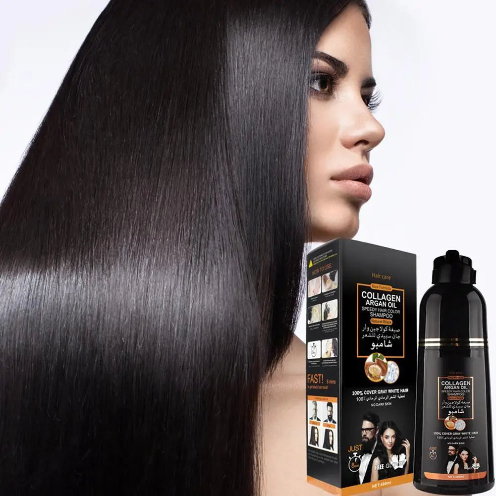 Grey Hair Color Changing Shampoo with Argan Oil – 400ml Peaceful Pleasures Health and Wellness