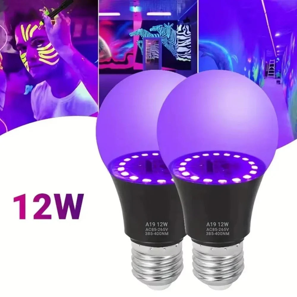 12W UV Black Light Bulb E27 – Party, Halloween & Décor