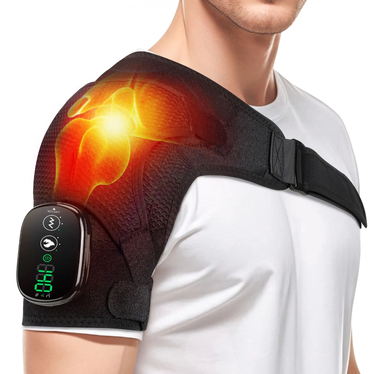 Electric Heated Shoulder Wrap | Massage & Heating Brace Belt