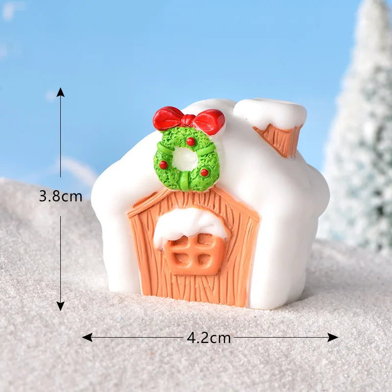 1Pcs Mini Christmas Decoration Santa Claus Snowman Moon Star Miniatures for Terrarium, Fairy Garden Figurines Home Decoration Peaceful Pleasures Health and Wellness 16