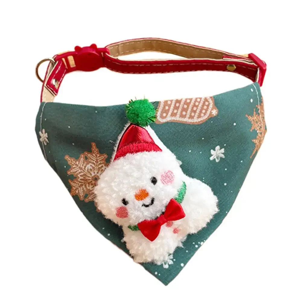 Adjustable Christmas Scarf For Dog Cat Saliva Towel Fashionable Neck Scarf Ring Triangle Bib Neckerchief Pet Supplies Peaceful Pleasures Health and Wellness 03