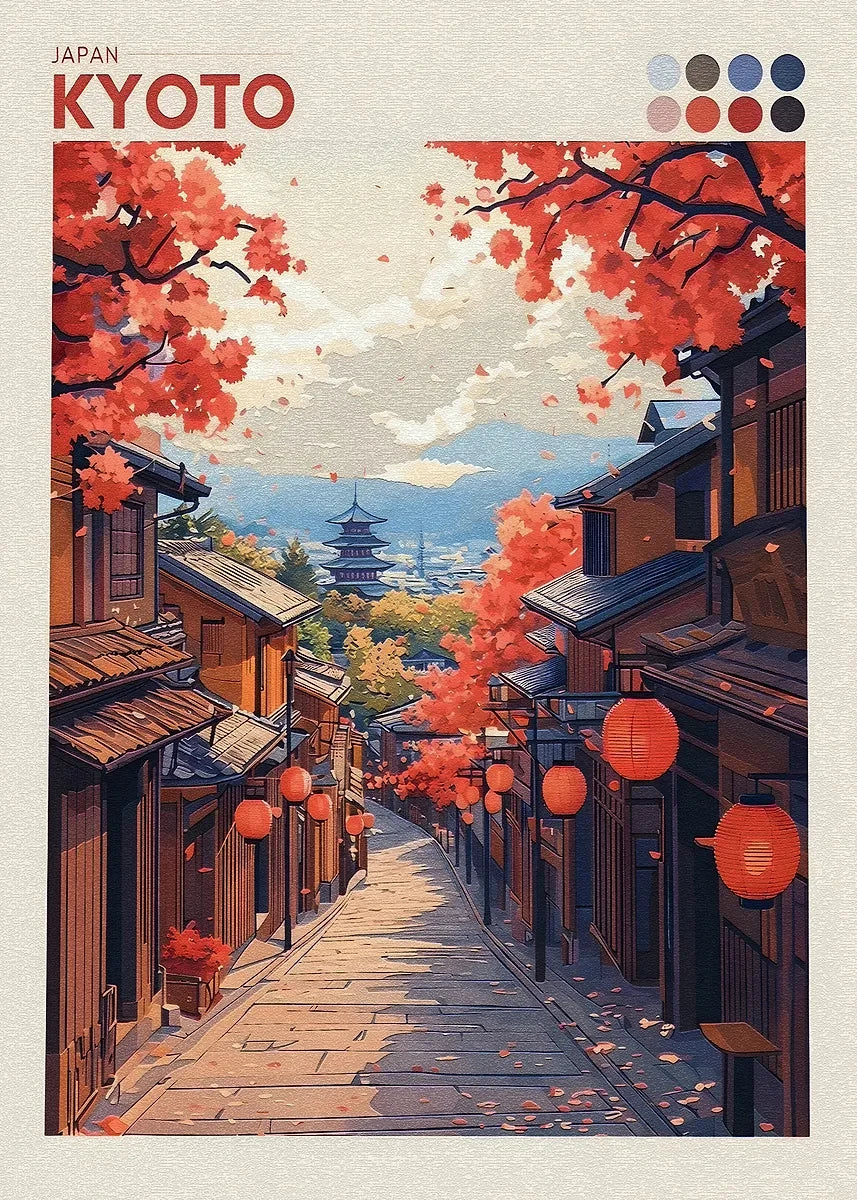 Japan Autumn Cityscape Posters Yokohama Shizuoka Hakodate Modern Prints Canvas Painting Wall Art Picture Home Living Room Decor Peaceful Pleasures Health and Wellness 11 20x30cm