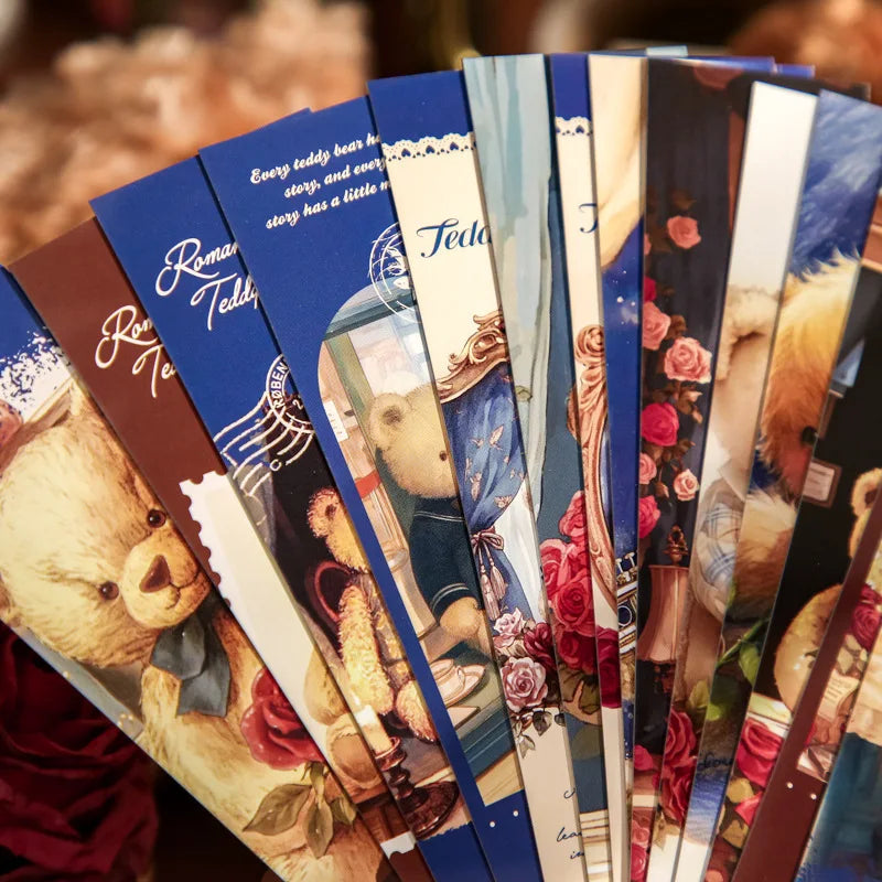 30 Box Bookmarks Teddy Bear Romantic House Dreamy Theme Warm Healing