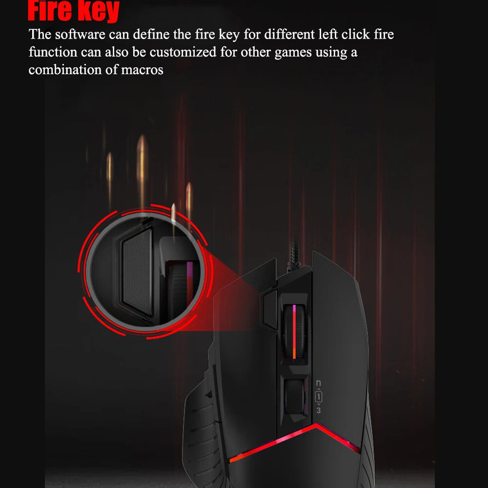 W95 Max Gaming Mouse for Bloody Wired Macro Programming Laptop Desktop Computer with RGB Backlight Mice Peaceful Pleasures Health and Wellness