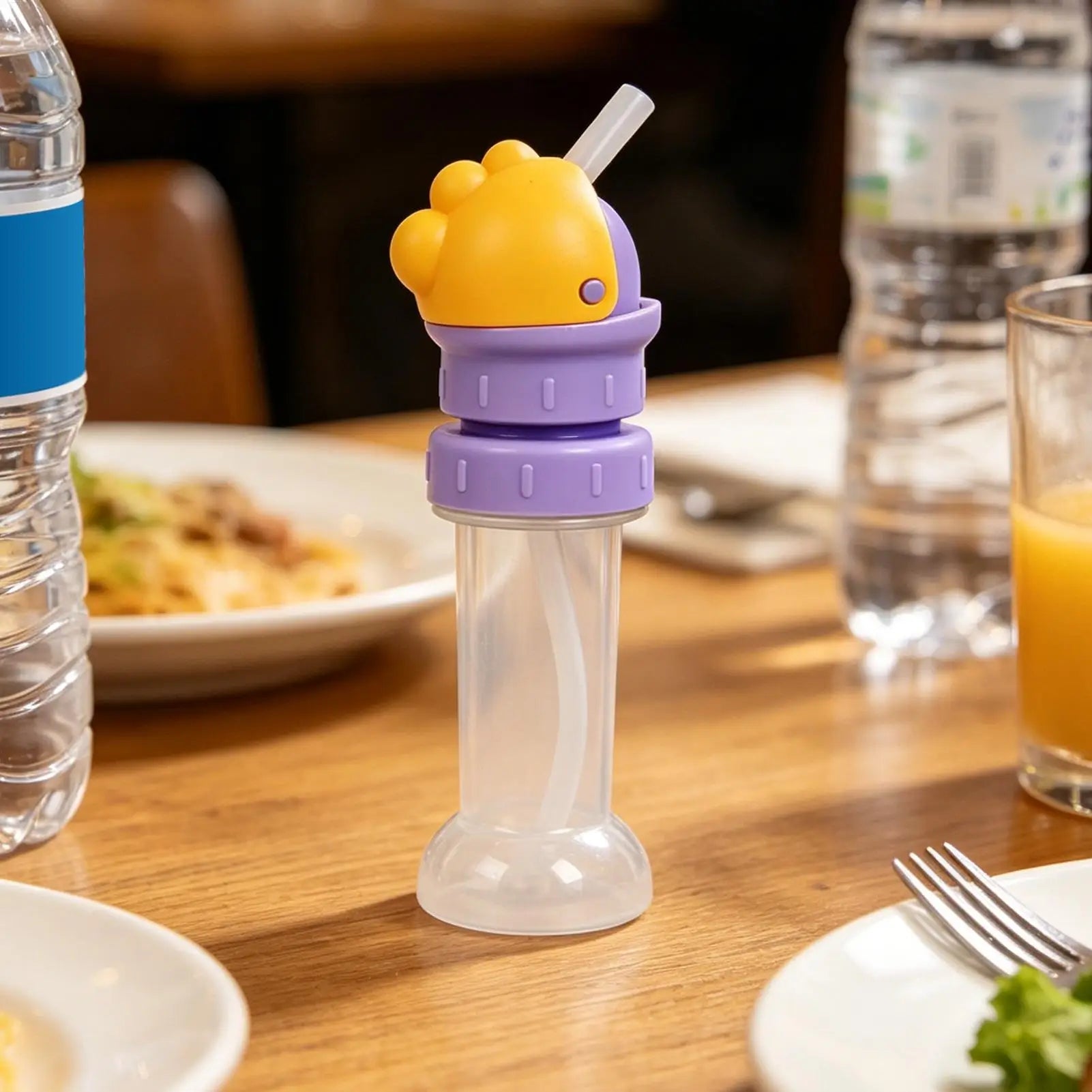 Reusable Spill-Proof Water Bottle Spout Detachable Lid with Straw For Kids Hydration Sports Office Cart Delivery Drink Peaceful Pleasures Health and Wellness