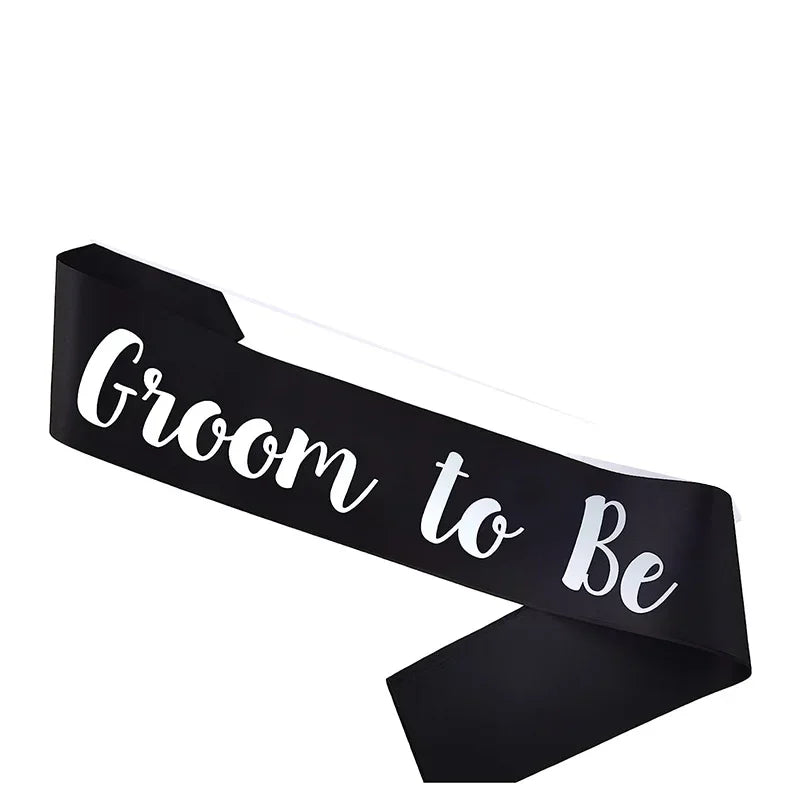 Bride & Groom Sash Set | Bridal Shower Bachelorette Wedding Wedding Party Sash Peaceful Pleasures Health and Wellness groom to be