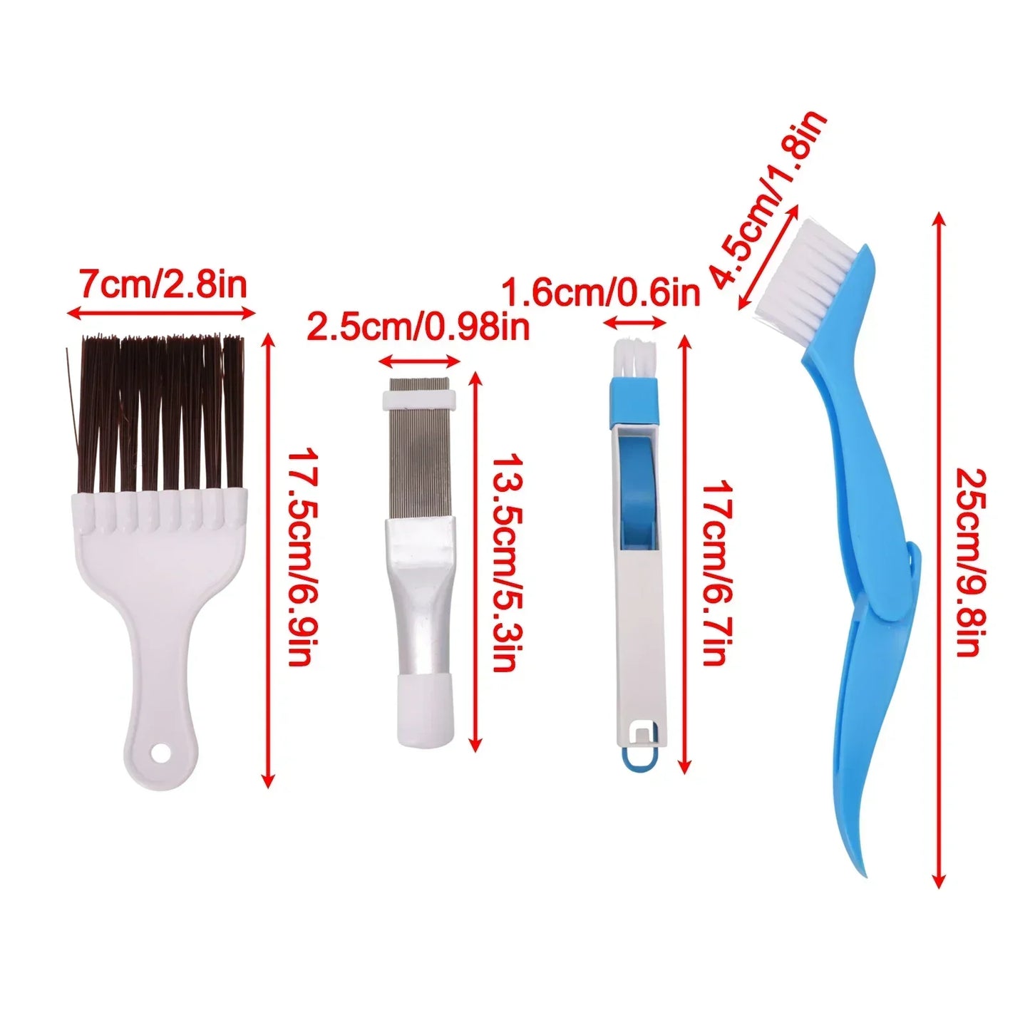5-Piece AC & Refrigerator Cleaning Brush Set | Coil & Fin