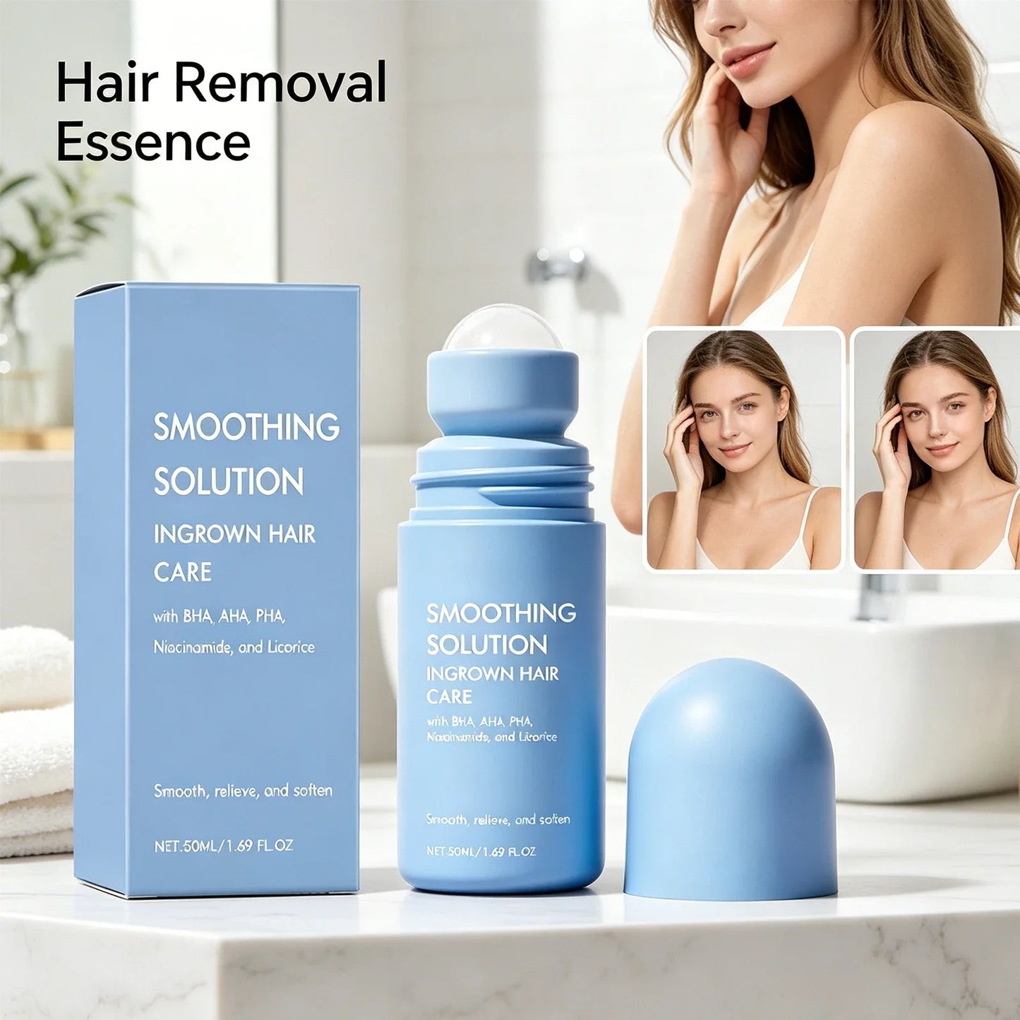 Hair Removal Roller Serum – Softening & Moisturizing Body Essence
