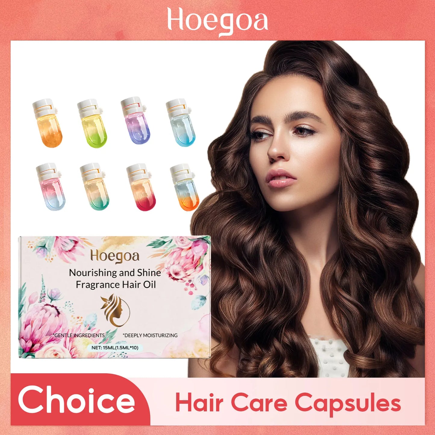 HOEGOA Hair Oil Capsules – Nourishing Anti-Frizz Floral Scent