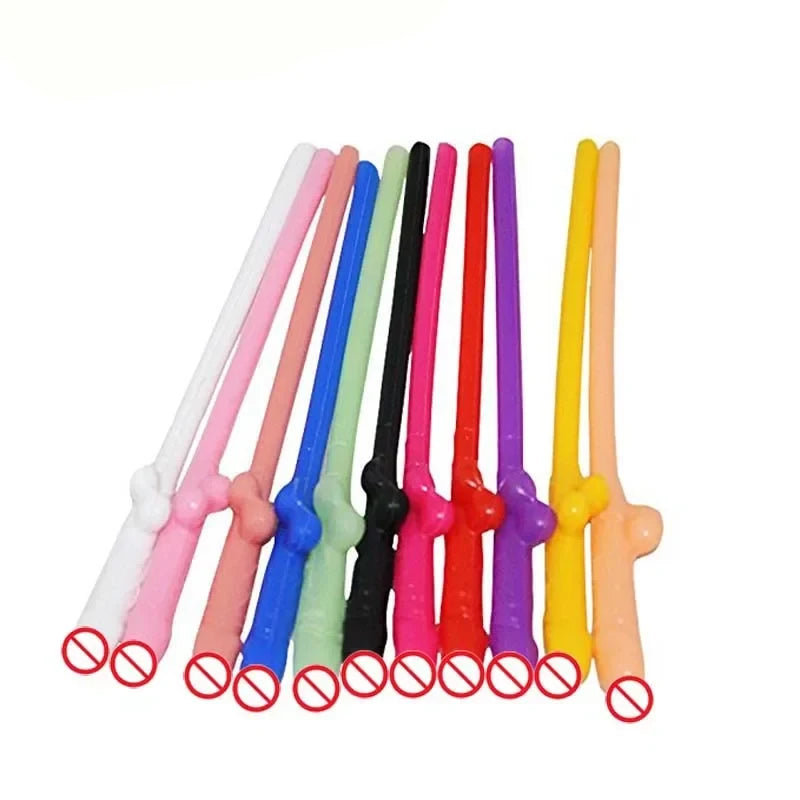 Naughty Drinking Straws Bachelorette Party Bridal Shower Gift Party Drinking Straws Peaceful Pleasures Health and Wellness 26cm 48pcs