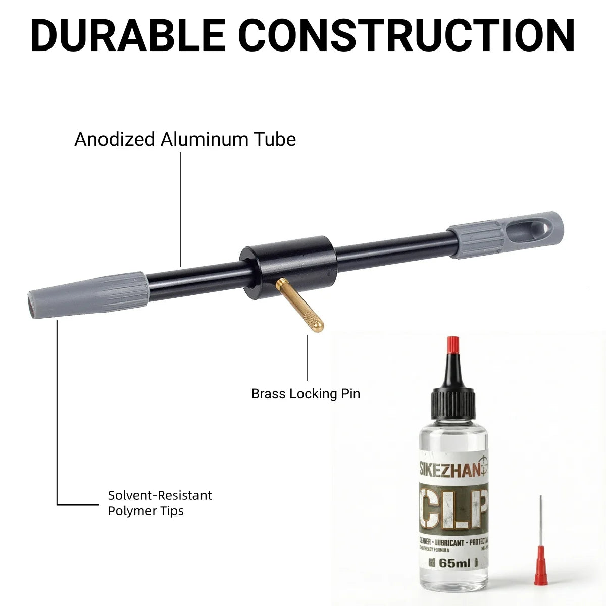 Tactical Gun Bore Guide & CLP Oil Kit. Universal .17 .22 .30 Cal Rifle Cleaning Maintenance. AR15 Hunting Bore Protector Set Peaceful Pleasures Health and Wellness