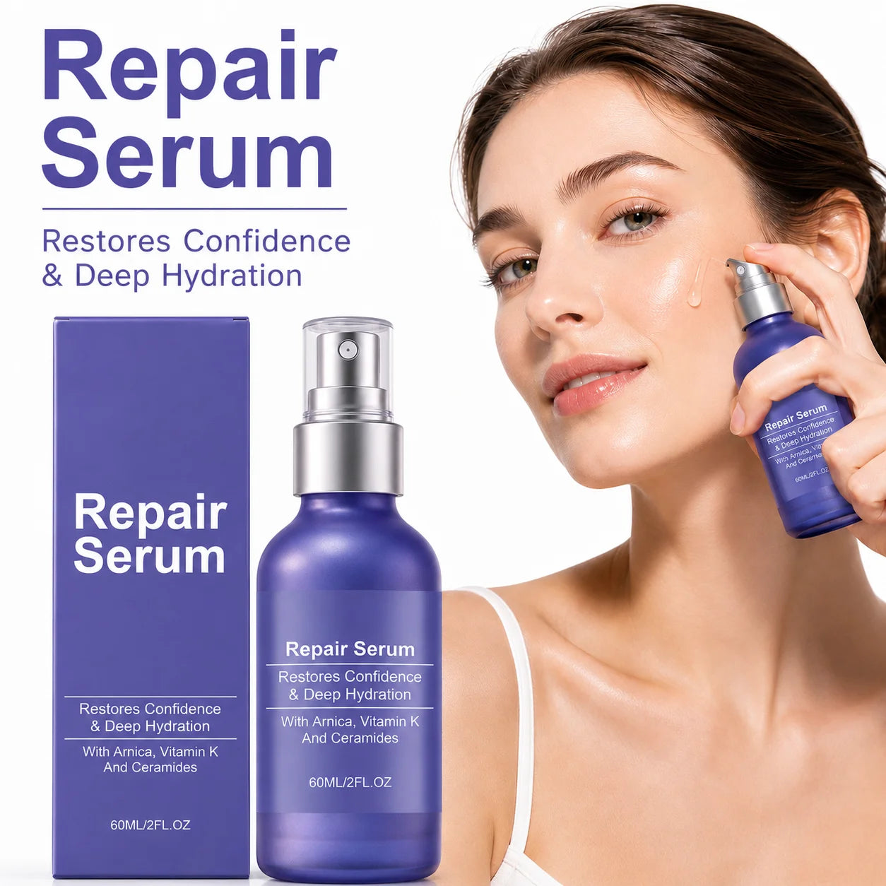 60ml Hydrating Serum – Centella Asiatica, Ceramides & Hyaluronic