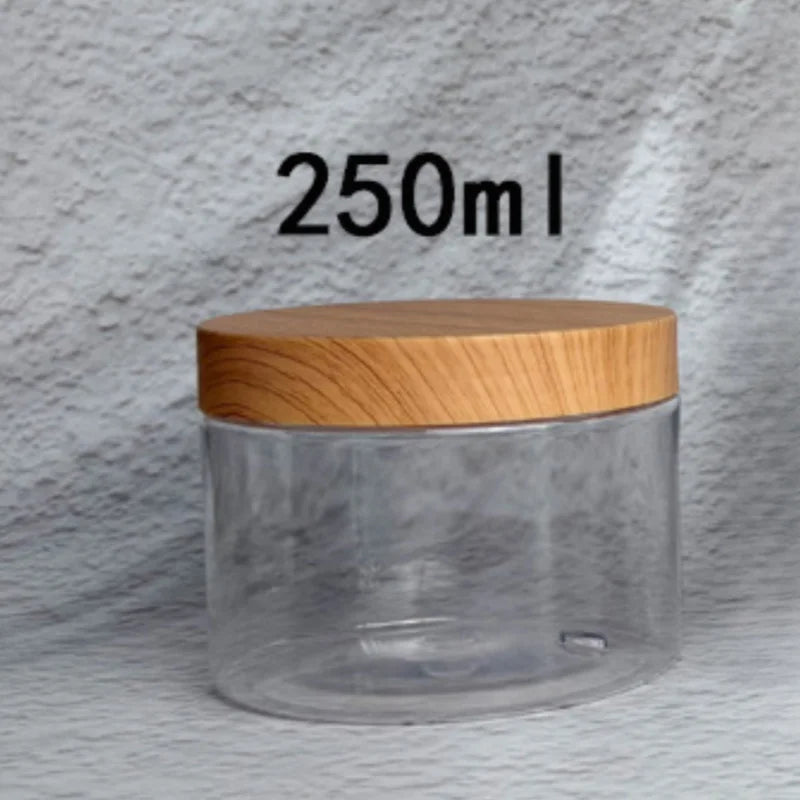 Clear Plastic Cosmetic Jars with Lids | Travel Storage Containers