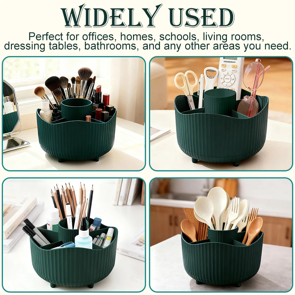 360° Rotating Makeup Organizer – Brush & Lipstick Holder Makeup Organizer Peaceful Pleasures Health and Wellness