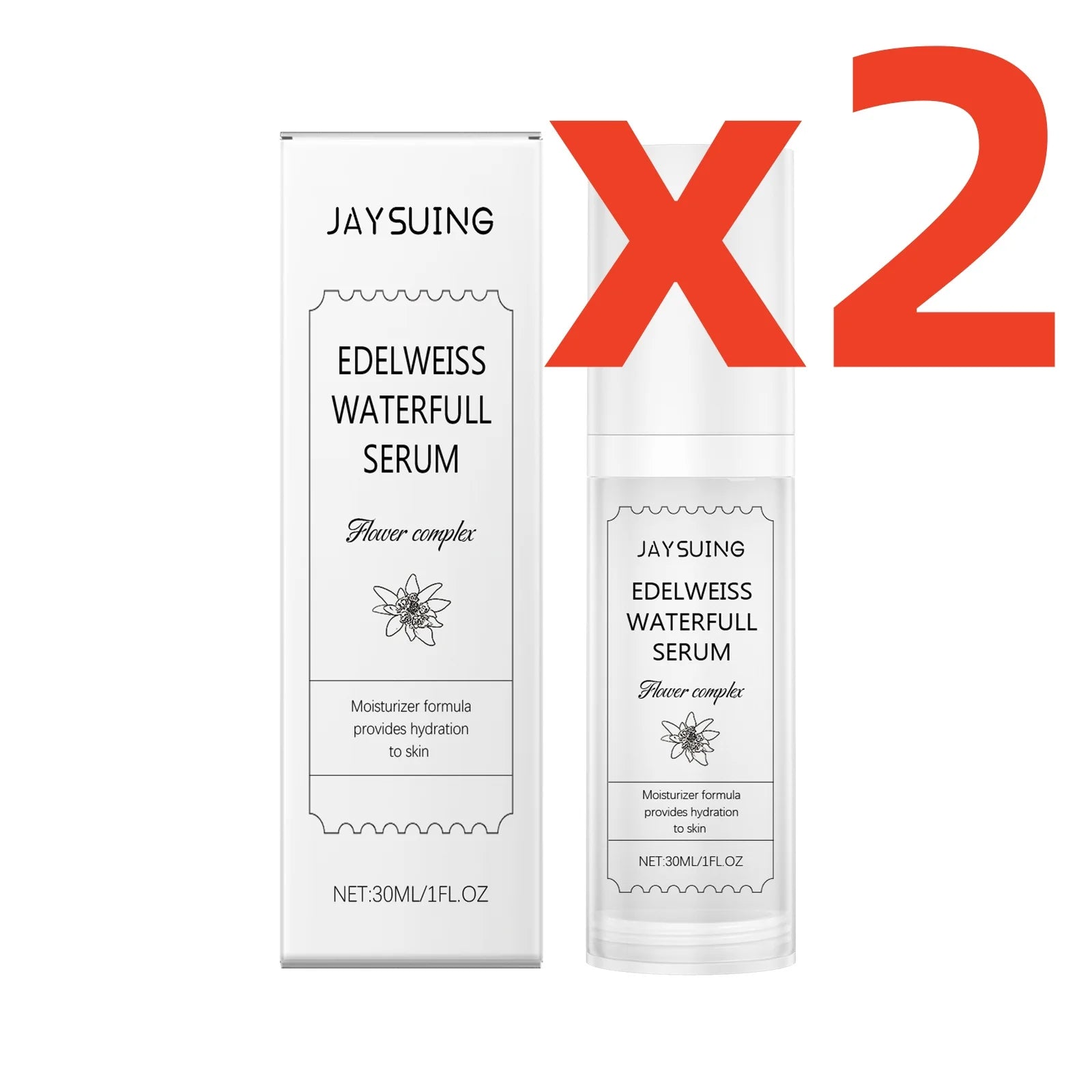 Hyaluronic Acid Facial Serum for Skin Hydration and Brightening Peaceful Pleasures Health and Wellness 60ml boxed